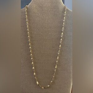Vintage Gold Tone Rope Chain Necklace 30”